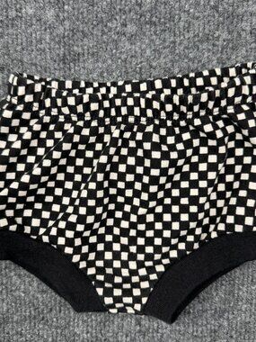 Cat & Jack Baby Boy Checkerboard Shorts Bloomers Black White 0-3M NWOT Defect